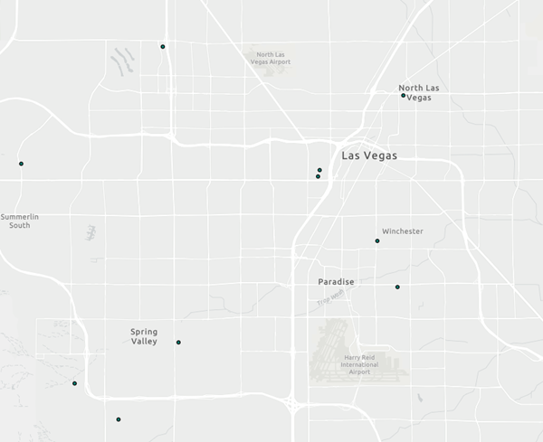 Map with the Light Gray Canvas basemap